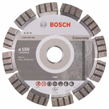 Deimantinis pjovimo diskas Bosch BEST FOR CONCRETE; 150 mm