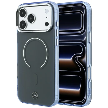 Dėklas Mercedes Double Layer Iconic Logo MagSafe do iPhone 18 Pro Max / 17 Pro Max antracytowy