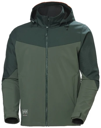 Striukė Oxford Softshell su gobtuvu, žalia S, Helly Hansen Workwear