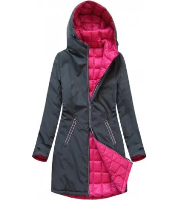 DOUBLE-SIDED GRAPHITE-AMARANT JACKET (7700) striukė