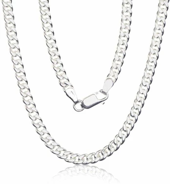 Sidabrinė grandinėlė Curb 4 mm - 4 mm. - 55 - 24.1 g.