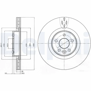 Stabdžių diskas DELPHI BG9077C