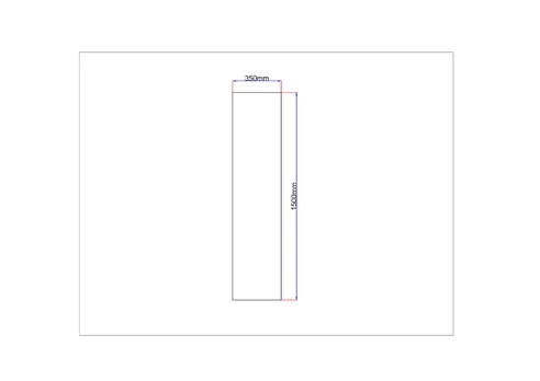Dušo kabinos šoninis stiklas tiesus 350x1500 grey 3.106.