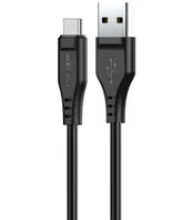 Juodas USB-A - USB-C 3A 120cm laidas "Acefast C3-04"