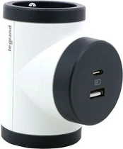 Legrand Sukamasis 2xP+Z +USB AC-B/C maitinimo adapteris