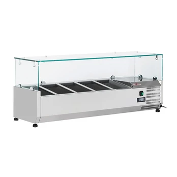 Ingredientų vitrina su stiklu 5 x 1/4 GN, 120cm