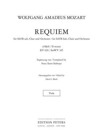 Requiem in D minor K626 (viola)
