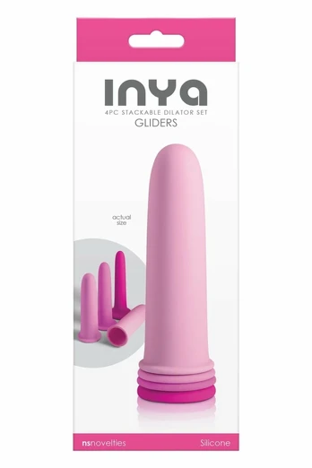 INYA Gliders Pink 4-Piece Silicone Dilator Set Adjustable Size