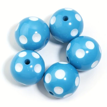Derva karoliukai, Sky Blue(5pcs)