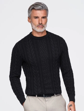 Megztinis vyrams Ombre OM-SWSW-0191, juodas