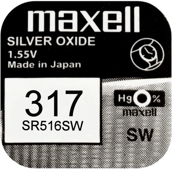 MAXELL Watch battery SR 516SW / 317, LD, blister 1pc