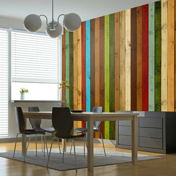 Artgeist Fototapetas - Wooden rainbow