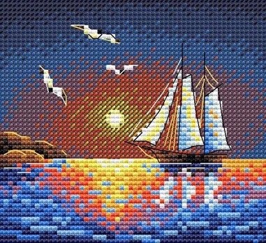 Cross stitch kit "In the open sea" SM-658