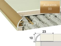 Profilis Effector A53 užbaigimo | A53 auksinis 200 cm 23x10 mm