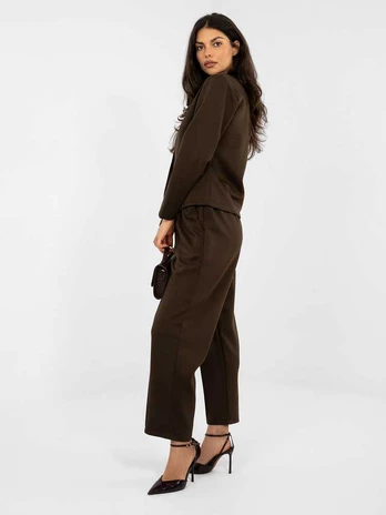 Italy Moda Kelnės-IT-SP-10006.76-ciemny ruda