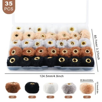 Pliušiniai karoliukai, 35pcs-La91-03