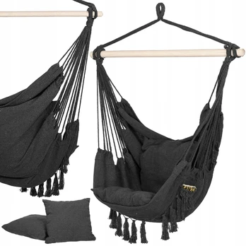 Springos braziliškas hamakas sodo sūpynės pakabinamas krėslas boho