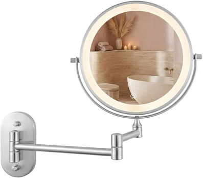 Kosmetinis veidrodis su LED Glow, Chrome