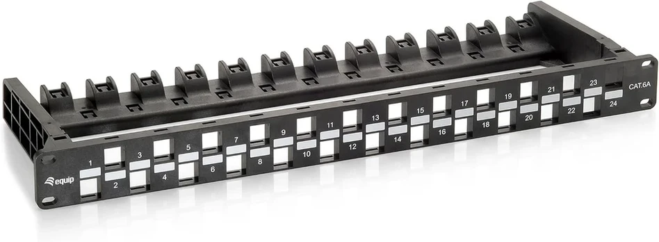 Equip Cat.6a panelis F/24 keystone Jac