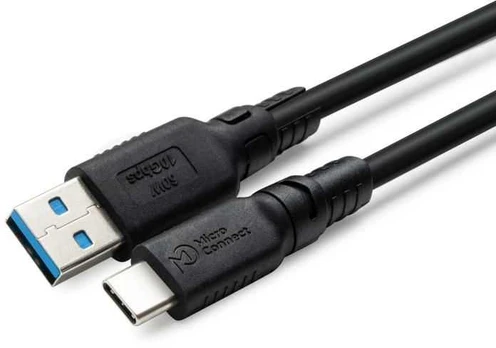 Kabelis USB MicroConnect USB-C - USB-A 1 m Juodas (ColorFlex USB-C to USB-A)