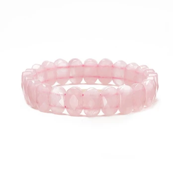 Natūralaus Rožinio Kvarco apyrankė 15x8 mm. 1 vnt.