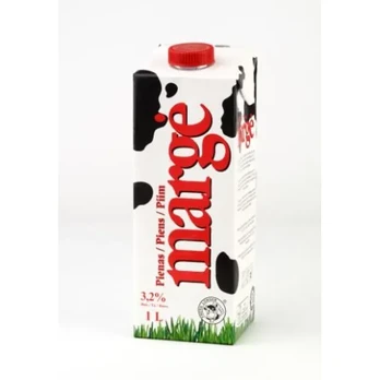 UAT pienas MARGĖ, 3,2% rieb., 1 l