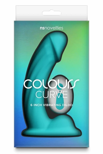 COLOURS CURVE Vibrating 6 Inch Teal Silicone Intimate Device Rechargeable