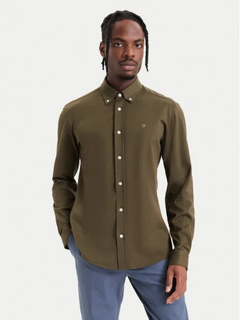 BOSS Marškiniai H-Roan 50567031 Žalia Slim Fit