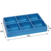 Darbo stalo servisui dalis Cyclus Tools Tray with 6 compartments (720672) kaina