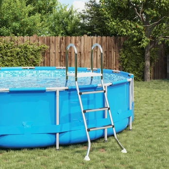 Antžeminio baseino kopėčios 100 cm 3-Step Sidabrinė