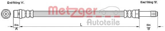 Stabdžių žarnelė METZGER 4110278