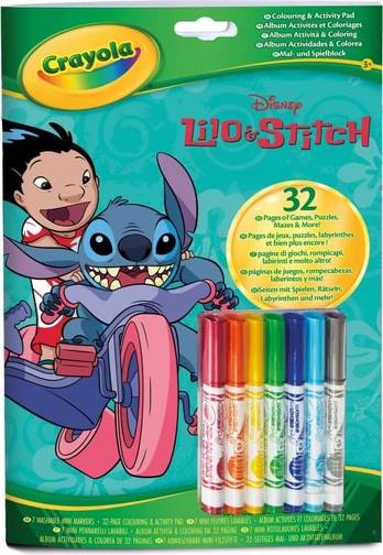 CRAYOLA Lilo&Stitch Spalvinimo ir veiklos albumas
