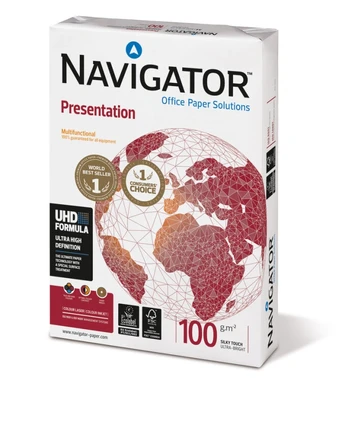 Biuro popierius NAVIGATOR PRESENTATION, A4, 100 g/m2, 500 lapų, pak.