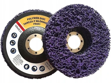 Šlifavimo diskas rūdžių, dažų šalinimui juodas pluoštas 125 violetinis!