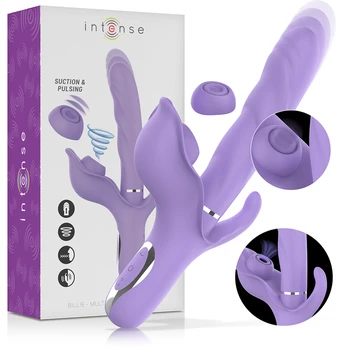 INTENSE - BILLIE MULTIFUNCTIONAL RECHARGEABLE SUCTION VIBRATOR WITH PURPLE PUSH BUTTON