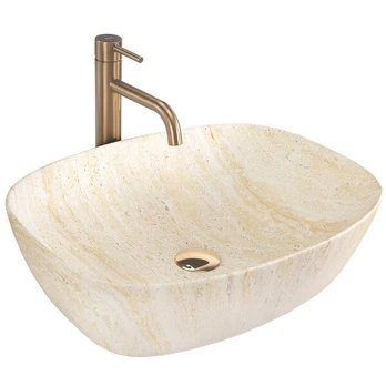 Pastatomas praustuvas REA FREJA TRAVERTINE MATT 51x39,5x14