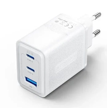 Wall charger, Vention, FERW0-EU,  2xUSB-C, USB- A, 65W/65W/30W, GaN (white)