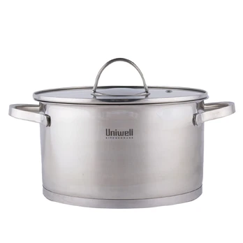 Nerūdijančio plieno puodas su dangčiu UNIWELL, 24 cm