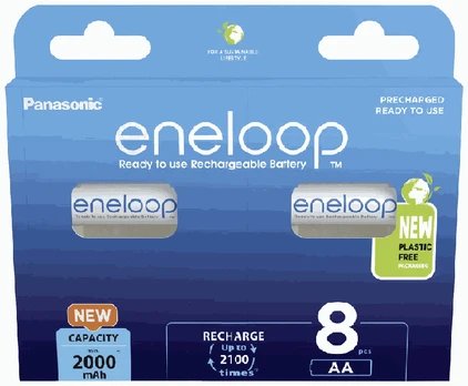 AA akumuliatoriai Panasonic ENELOOP BK-3MCDE/8BE, 8 vnt