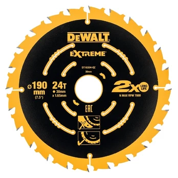 DEWALT pjovimo diskai EXTREME 190x30x1,65 24T 3 vnt