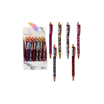 Lean Metal Ballpoint Pen Automatic Panther Mėlyna Ink 1.0mm