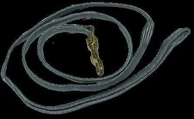 Show Tech Gray Grooming Ring – 7mm Wide with Gold Snap Hook, Durable Design