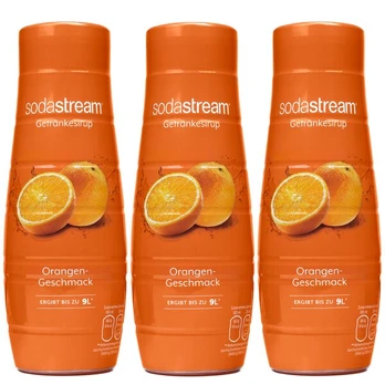 3x "SodaStream Classics" apelsinų sirupas 440ml
