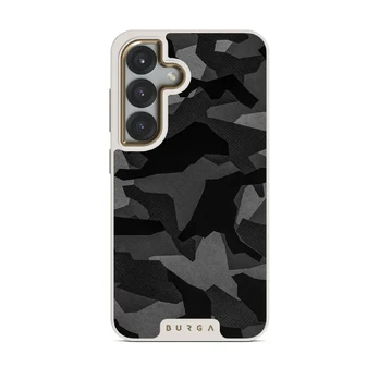 Night Black Camouflage - Samsung Galaxy S25 Plus Case, Elite Light (Magnetic) / Gold