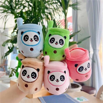 Magy Pliušinis pakabukas puodelis-panda