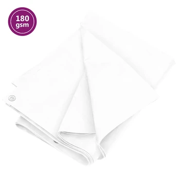 Tentas, baltos spalvos, 4x6m, 180g/m², hdpe