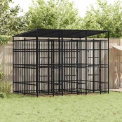 Lauko voljeras šunims su stogu, plienas, 5,53m² kaina