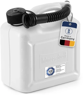 Plastikinis kuro bakelis 5 L hünersdorff, permatomas (UN, E10)