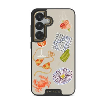 Seaside Muse - Samsung Galaxy S25 Case, Elite Dark (Magnetic) / Gold
