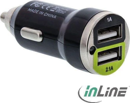 Įkroviklis InLine Dual 2x USB-A 2.1 A (31502C)